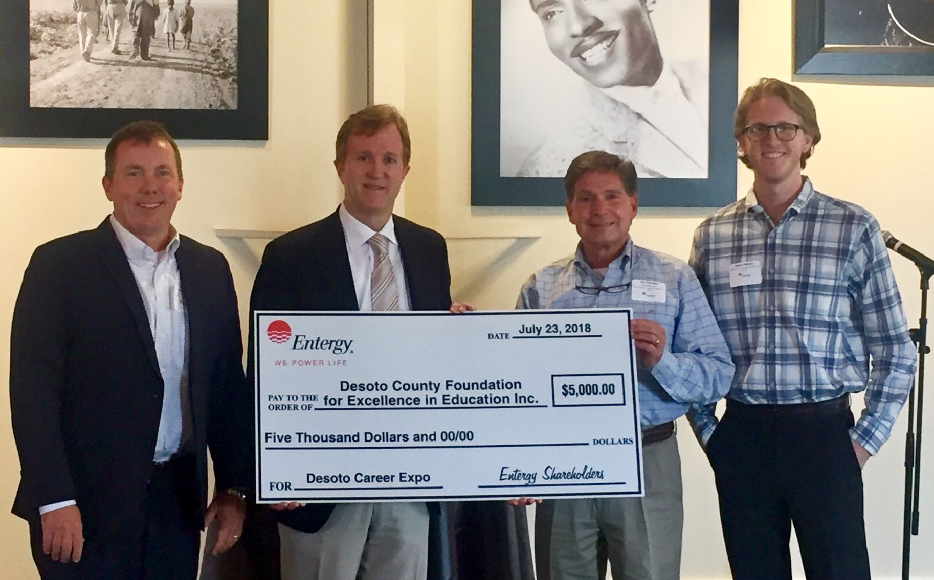 Entergy check aids career fair effort